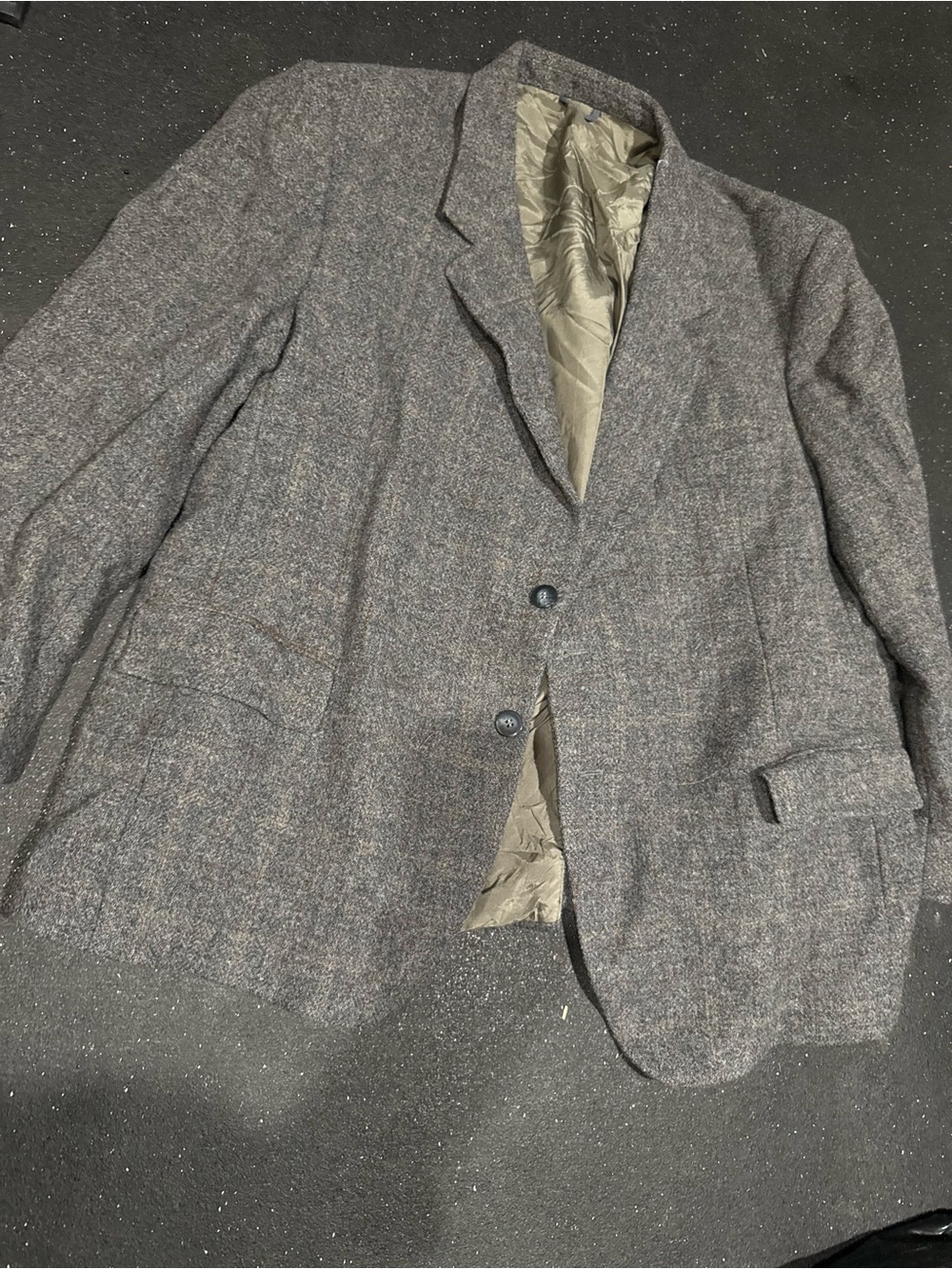 George Richard’s Men's Gray Tweed Blazer - Classic Two-Button Sport Coat